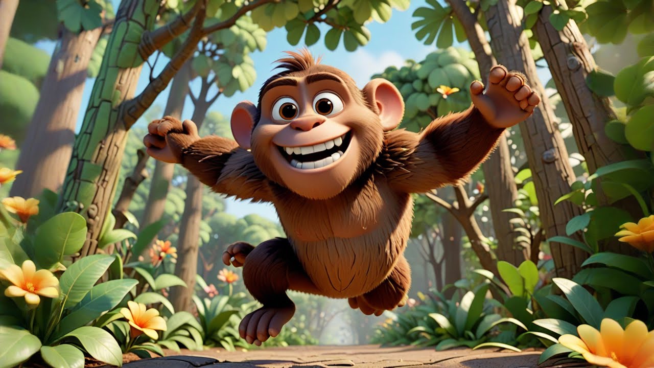 Three Silly Monkeys Swing on Trees + More Nursery Rhymes & Kids Songs