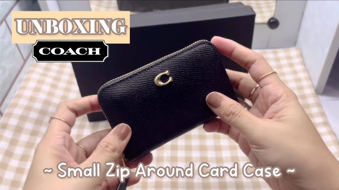 COACH Zip Around Small Leather Card Case