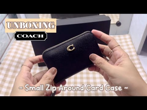 Coach Small Zip Around Card Case || Coach Indonesia Website Online Shopping || Unboxing U0026 Review