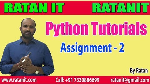 Python tutorials  | Assignment  Part-2|By Ratan Sir