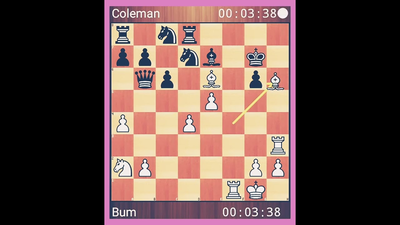 Coleman vs Bum.Queen sacrifice and win.Easy Best counting chess shorts of all times...