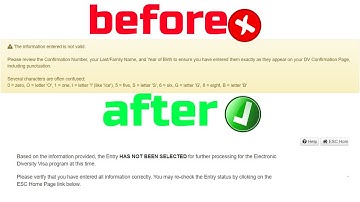 EDV lottery Information Entered Is Not Valid | Dv Confirmation Number InvalidProblem Is Solved