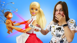 Видео приколы - У куклы БАРБИ малыш робот! - Весёлые видео игры одевалки для девочек с Barbie Doll