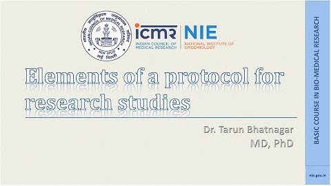 22 Elements of a protocol for research studies