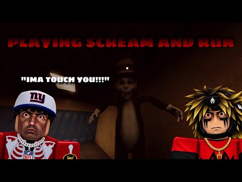 PLAYING SCREAM AND RUN (a roblox horror game)