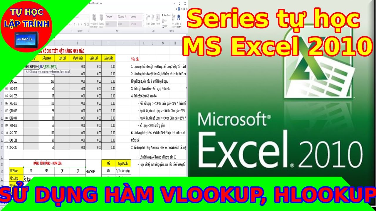 Series Tự Học Ms Excel 2010 – Kết Hợp Vlookup, Left, Right Dò Tìm Giá Trị  Trong Bảng Rất Dễ Dàng!!! | Tuhoclaptrinhaz.Com - Tự Học Lập Trình Vi Điều  Khiển; Plc