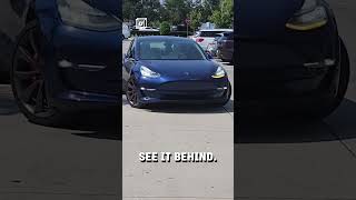 Self-driving Tesla glitches out in parking lot! 🫣😮  -  🎥 Viralhog