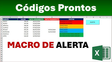 Alerta de Vencimento no Excel | Automático com Macro | CÓDIGOS PRONTOS
