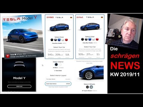 Tesla Model Y 7 Sitze E Autos Genf 19 News Kw11 19 Nextmove Youtube