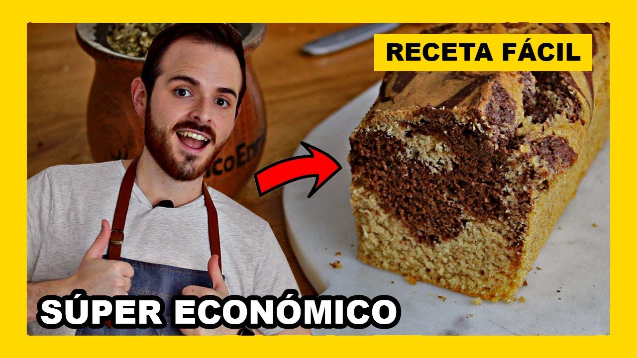 🔶 Como hacer BUDIN MARMOLADO con ACEITE (vegano, fácil y rápido)