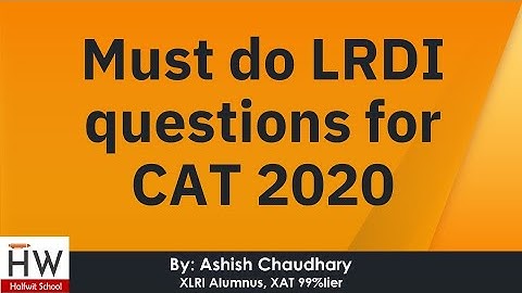 Live Class - LRDI (Complex Arrangements) || CAT 2020