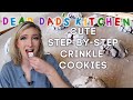 Dead Dad's Kitchen: Easy + Perfect Chocolate Crinkle Cookies | Irene Walton