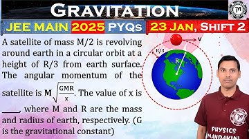 A satellite of mass M/2 is revolving around earth in a circular orbit at a height of R/3 from earth