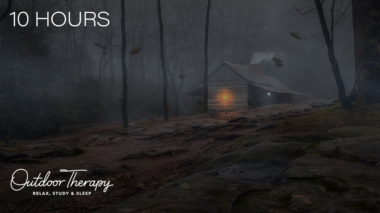 COLD Windy AUTUMN Night in Gatlinburg | Howling Wind & Blowing Leaves ...