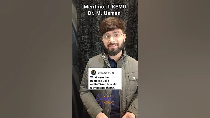 What were the mistakes you did earlier and how did you overcome them them #mdcat #uhs #pmdc #medical