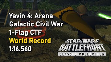[WR] Star Wars Battlefront II (2024) Speedrun - Yavin 4: Arena - 1-Flag CTF - GCW in 1:16.560