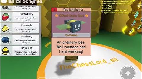 HATCHING A GIFTED BASIC BEE FROM A BASIC EGG