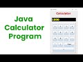 Java Calculator Program