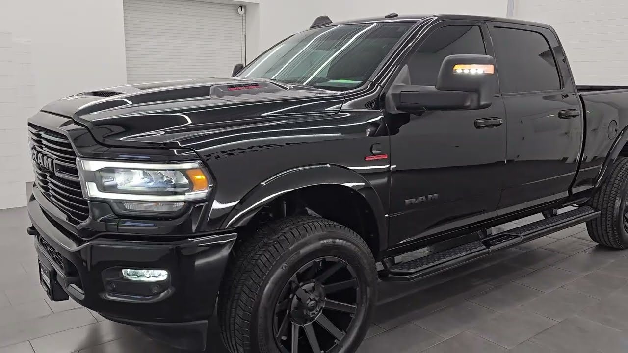 Thumbnail for 2023 RAM 2500 LARAMIE LVL F NIGHT CUMMINS DIESEL DIAMOND BLACK 4K WALKAROUND 16693Z