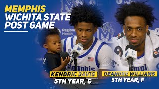 Memphis vs Wichita State Post Game: Kendric Davis & DeAndre Williams