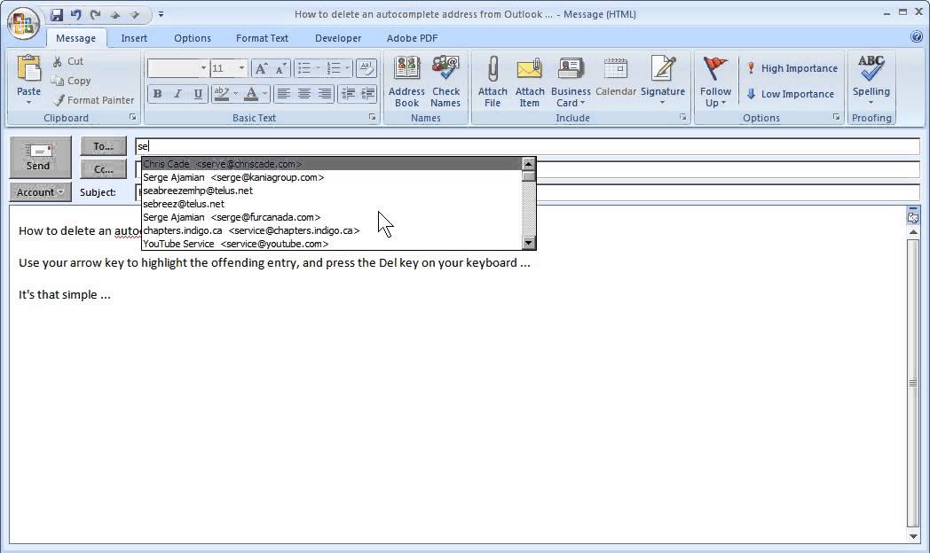 how to delete an outlook email account