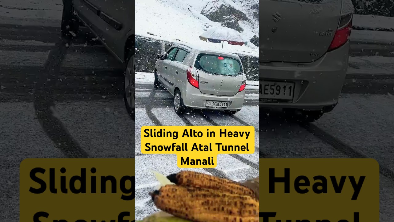 Heavy Snowfall Near Atal Tunnel Manali | Manali Snowfall | Lord Alto Sliding
