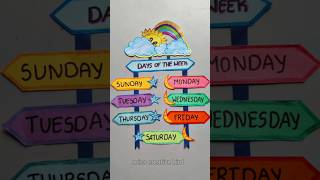 Days of the week chart | classroom decorating ideas | easy week chart #days #chart #decorating #diy