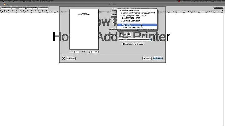 How to Add a Printer in Mac