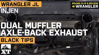 Jeep Wrangler JL Injen Dual Muffler AxleBack Exhaust w/ Black Tips Sound Clip & Review