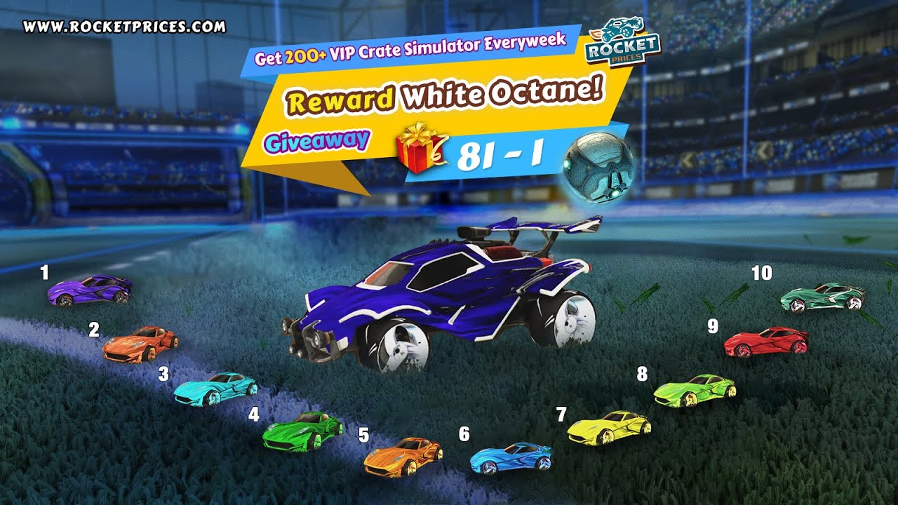 Win 10 FREE Painted TRI-2050, Komodo, Blade Wave & White Octane | Rocket League Giveaway 81-1