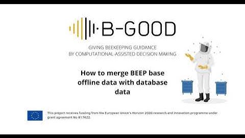 How to merge BEEP base offline data with database data