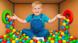 oliver mom box fort maze challenge more funny stories kids