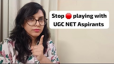 Stop 🛑 Playing with UGC NET ASPIRANTS 🙏