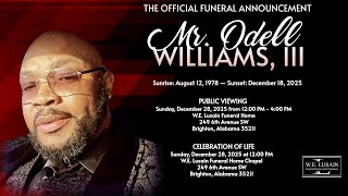 Celebration of Life for Mr. Odell Williams III