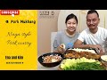 Pork mukbang | Northeast Naga style | Pork cooked with dried mustard leaves | Steamed bok choy&amp;Beans
