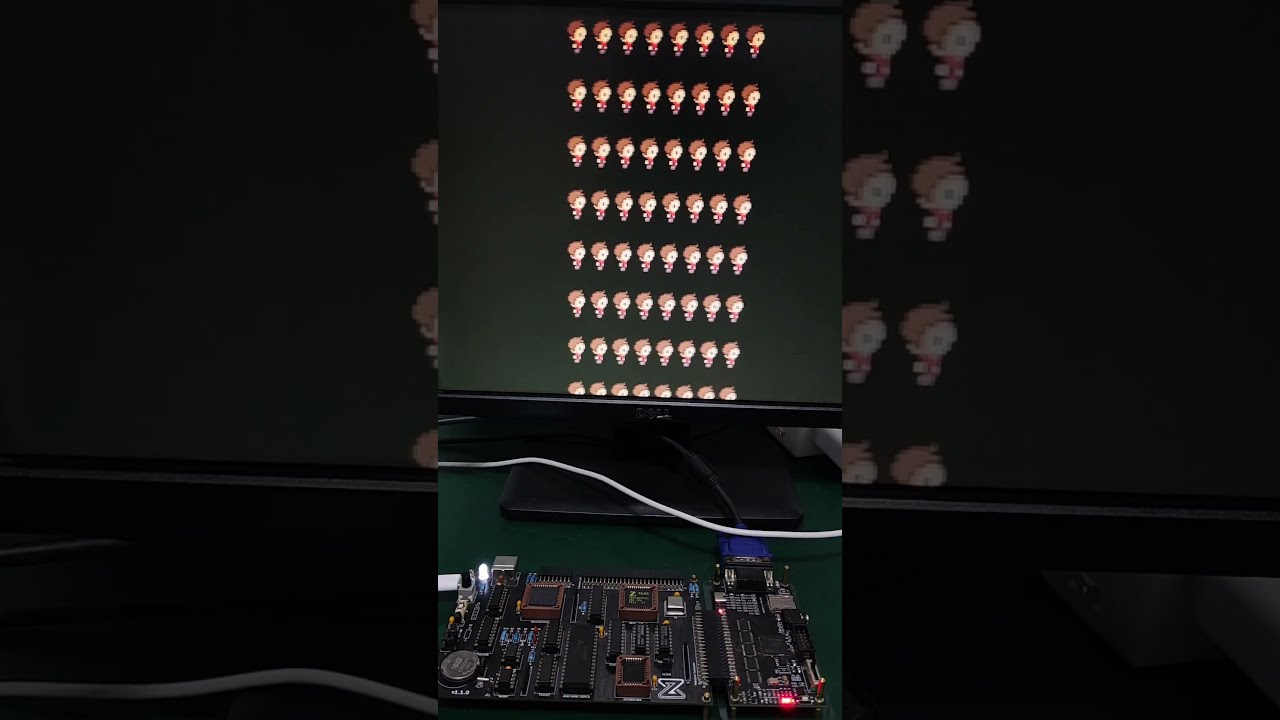Zeal 8-bit Video Board's 128 sprites, animated! #tech