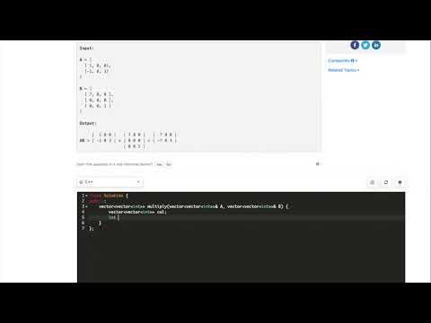 leetcode311 Sparse Matrix