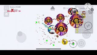 Die?=scared of cannon?💀💀 agario mobile