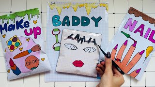 How to make a baddies Blind Bag easy💜ASMR💄Blind Bag Paper tutorial