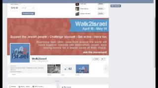How to post your Walk2Israel page to fb