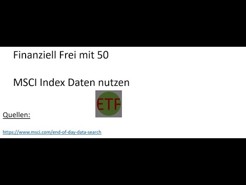 Wie Du MSCI-Index Daten nutzen kannst für Dein Weltportfolio