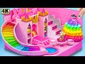 Build Castle with Luxurious Pink Bedroom , Water Slide and Swimming Pool ❤️ DIY Miniature House #37