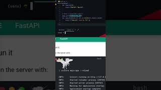 FastAPI getting started ️ FastAPI tutorial for beginners #shorts