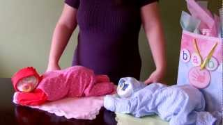 How to make a diaper baby - Sleeping Baby Girl (Diaper Cake)