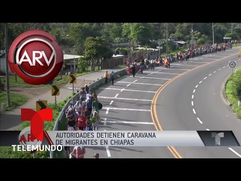 Cierran paso a caravana migrante en Chiapas | Al Rojo Vivo | Telemundo