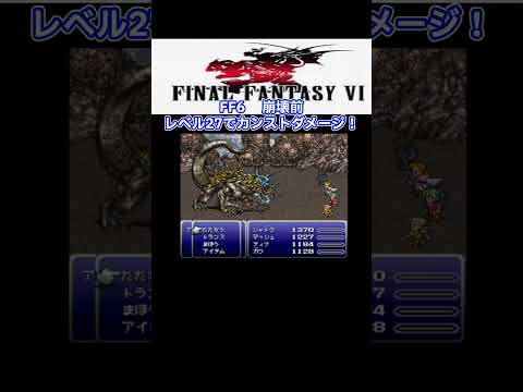 FF6 崩壊前 レベル27でカンストダメージ FF6 Hitting The Maximum Damege By Lv27 ファイファン6 ファイナルファンタジー6 Ff6 ガウ FF