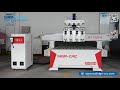 A3-1325-4 Pneumatic 4 tools automatic tool changer ATC cnc router 1325 4-spindle ATC cnc router