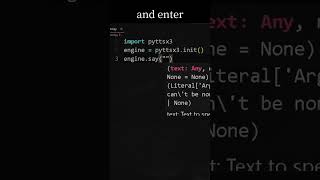 Speech synthesis in Python | Speak your Code. #coding #pythonlanguage #programming