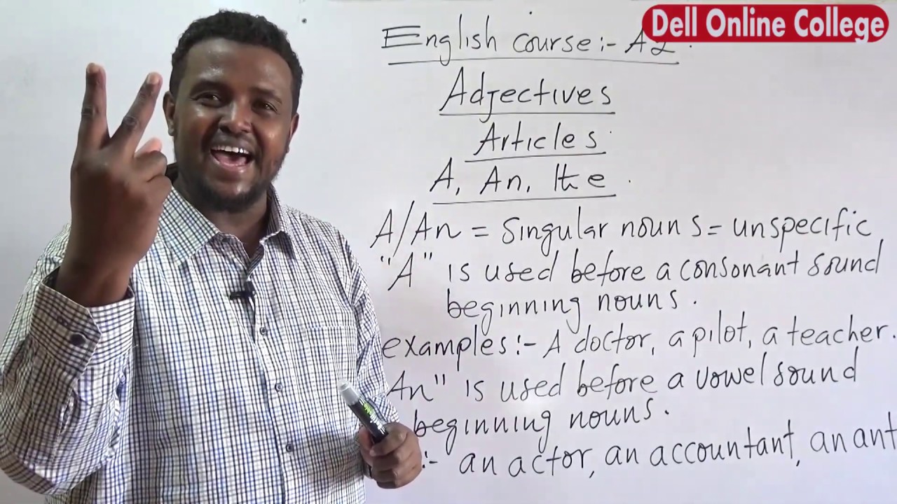 Adjectives: Articles