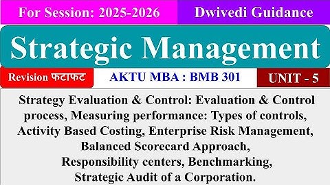 Strategic Management Unit 5, strategic management chapter 5, strategic management mba 3rd semester